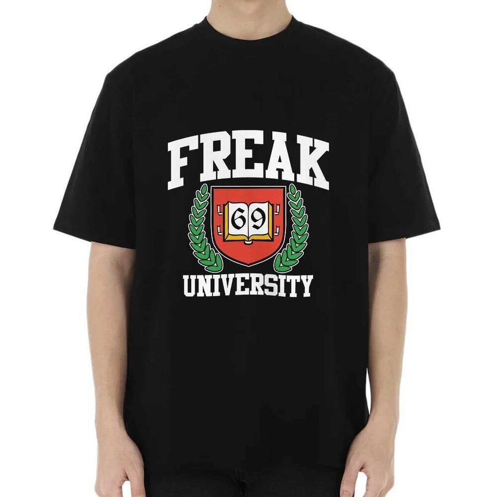 Freak University Graphic T Shirt Retro Meme College Humor Fan Gift Tee